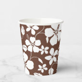 HAWAÏAN HULA (HIBISCUS) BREWN PAPIEREN BEKERS (Links)
