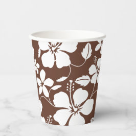 HAWAÏAN HULA (HIBISCUS) BREWN PAPIEREN BEKERS