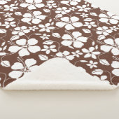 HAWAÏAN HULA (HIBISCUS) BREWN SHERPA DEKEN (3/4)