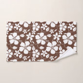 HAWAÏAN HULA (HIBISCUS) BROWN BATH TOWEL SET BAD HANDDOEK (Handdoek)