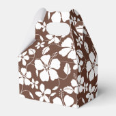 HAWAÏAN HULA (HIBISCUS) BROWN FAVOR BOX BEDANKDOOSJES (Achterkant)