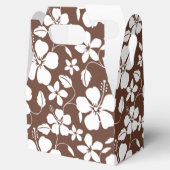 HAWAÏAN HULA (HIBISCUS) BROWN FAVOR BOX BEDANKDOOSJES (Geopend)