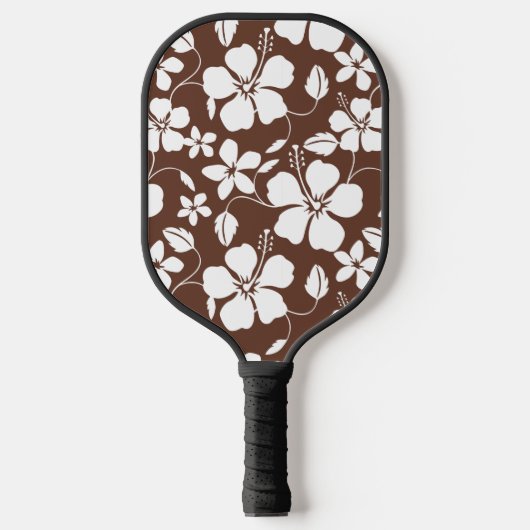 HAWAÏAN HULA (HIBISCUS) BROWN PICKLEBALL PADDLE (Voorkant)
