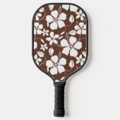 HAWAÏAN HULA (HIBISCUS) BROWN PICKLEBALL PADDLE (Achterkant)