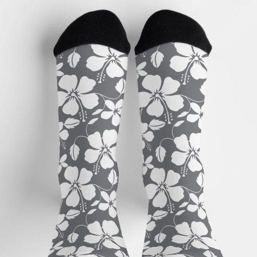 HAWAÏAN HULA (HIBISCUS) GRAY SOKKEN (Top)