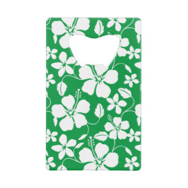 HAWAÏAN HULA (HIBISCUS) GROEN CREDITKAART FLESSENOPENER