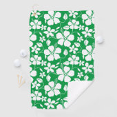 HAWAÏAN HULA (HIBISCUS) GROEN GOLFHANDDOEK (Insitu)