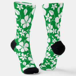 HAWAÏAN HULA (HIBISCUS) GROEN SOKKEN
