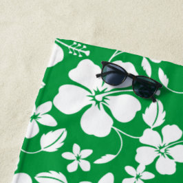 HAWAÏAN HULA (HIBISCUS) GROEN STRANDLAKEN
