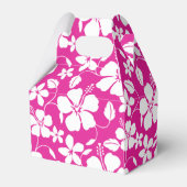 HAWAÏAN HULA (HIBISCUS) HOT PINK FAVOR BOX BEDANKDOOSJES (Achterkant)