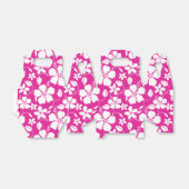 HAWAÏAN HULA (HIBISCUS) HOT PINK FAVOR BOX BEDANKDOOSJES (Uitgevouwen)