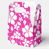 HAWAÏAN HULA (HIBISCUS) HOT PINK FAVOR BOX BEDANKDOOSJES (Geopend)