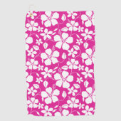 HAWAÏAN HULA (HIBISCUS) HOT PINK GOLFHANDDOEK (Voorkant)