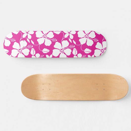 HAWAÏAN HULA (HIBISCUS) HOT PINK PERSOONLIJK SKATEBOARD (Horizontaal)