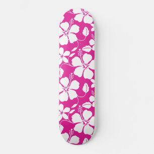 HAWAÏAN HULA (HIBISCUS) HOT PINK PERSOONLIJK SKATEBOARD