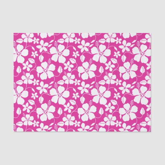 HAWAÏAN HULA (HIBISCUS) HOT PINK TISSUEPAPIER (Voorkant)