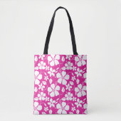 HAWAÏAN HULA (HIBISCUS) HOT PINK TOTE BAG (Voorkant)