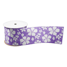 HAWAÏAN HULA (HIBISCUS) LIGHT PAARSE SATIN RIBBON SATIJNEN LINT