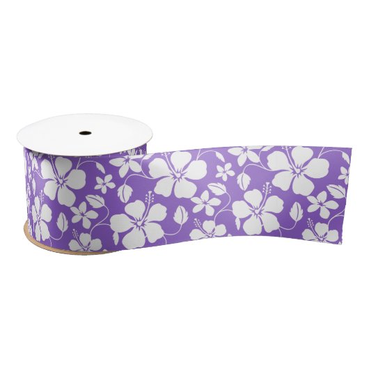 HAWAÏAN HULA (HIBISCUS) LIGHT PAARSE SATIN RIBBON SATIJNEN LINT (Spoel)