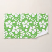 HAWAÏAN HULA (HIBISCUS) LIMOEN BATH TOWEL SET BAD HANDDOEK (Handdoek)