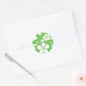 HAWAÏAN HULA (HIBISCUS) LIMOEN RONDE STICKER (Envelop)