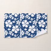HAWAÏAN HULA (HIBISCUS) NAVY BATH TOWEL SET BAD HANDDOEK (Handdoek)