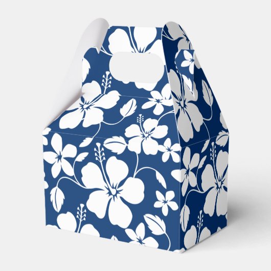 HAWAÏAN HULA (HIBISCUS) NAVY BEDANKDOOSJES (Voorkant Zijde)