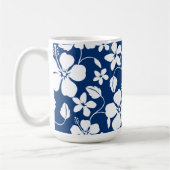HAWAÏAN HULA (HIBISCUS) NAVY COFFEE MOK (Links)