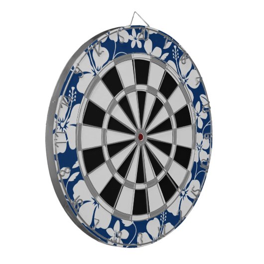 HAWAÏAN HULA (HIBISCUS) NAVY DARTBORD (Voorkant Links)