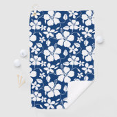 HAWAÏAN HULA (HIBISCUS) NAVY GOLFHANDDOEK (Insitu)