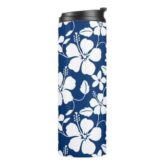 HAWAÏAN HULA (HIBISCUS) NAVY THERMOSBEKER (Gedraaid links)