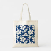 HAWAÏAN HULA (HIBISCUS) NAVY TOTE BAG (Achterkant)