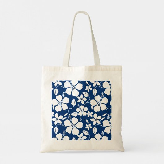 HAWAÏAN HULA (HIBISCUS) NAVY TOTE BAG (Achterkant)