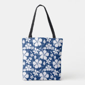 HAWAÏAN HULA (HIBISCUS) NAVY TOTE BAG (Achterkant)