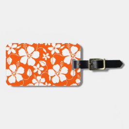 HAWAÏAN HULA (HIBISCUS) ORANJE BAGAGELABEL