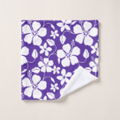 HAWAÏAN HULA (HIBISCUS) PAARS BAD HANDDOEK (Wasdoekje)