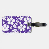 HAWAÏAN HULA (HIBISCUS) PAARS BAGAGELABEL (Achterkant horizontaal)