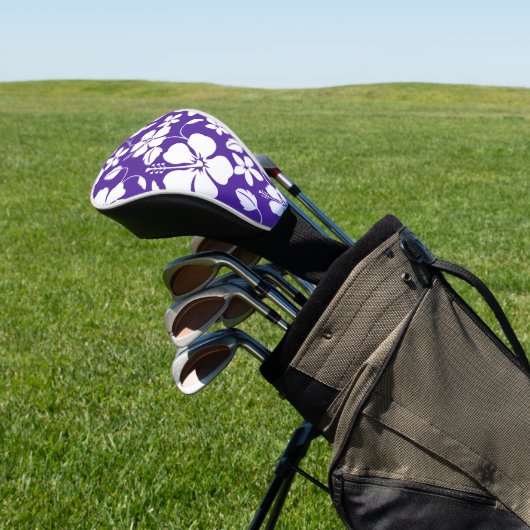 HAWAÏAN HULA (HIBISCUS) PAARS GOLFHEADCOVER (Insitu)