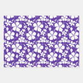 HAWAÏAN HULA (HIBISCUS) PAARS INPAKPAPIER VEL (Voorkant 2)