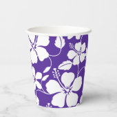 HAWAÏAN HULA (HIBISCUS) PAARS PAPIEREN BEKERS (Achterkant)