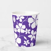 HAWAÏAN HULA (HIBISCUS) PAARS PAPIEREN BEKERS (Links)