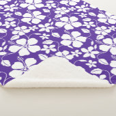 HAWAÏAN HULA (HIBISCUS) PAARS SHERPA DEKEN (3/4)