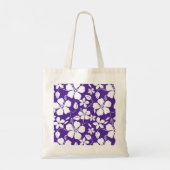 HAWAÏAN HULA (HIBISCUS) PAARS TOTE BAG (Achterkant)
