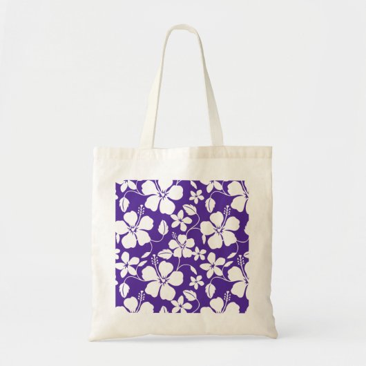 HAWAÏAN HULA (HIBISCUS) PAARS TOTE BAG (Voorkant)