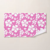 HAWAÏAN HULA (HIBISCUS) PINK BATH TOWEL SET BAD HANDDOEK (Handdoek)