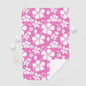 HAWAÏAN HULA (HIBISCUS) PINK GOLFHANDDOEK (Insitu)