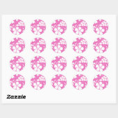 HAWAÏAN HULA (HIBISCUS) PINK RONDE STICKER (Vel)
