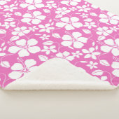 HAWAÏAN HULA (HIBISCUS) PINK SHERPA DEKEN (3/4)