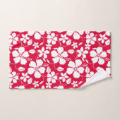 HAWAÏAN HULA (HIBISCUS) RED BATH TOWEL SET BAD HANDDOEK (Handdoek)