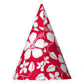 HAWAÏAN HULA (HIBISCUS) RED FEESTHOEDJES (Achterkant)